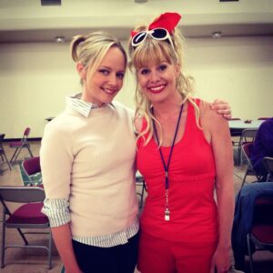Marley Shelton Instagram - Hanging with my stand in Audrey dressed as none other than #WendyPeffercorn for #Halloween!