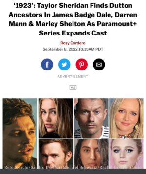 Marley Shelton Instagram - Thrilled to be a part of Taylor Sheridan’s incredible Yellowstone Universe. What a stellar and brilliant cast ⭐️ led by Helen Mirren and Harrison Ford. Can’t say much more than that. 🤫 Keep an 👁️ for 1923 — released on December 18 2022 on @paramountplus 🎥 📺 

#Yellowstone @yellowstone 
#TheDuttons
#TaylorSheridan