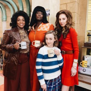 Marlow Barkley Instagram - I can’t keep talking about Slumberland with out giving love to our phenomenal costume designer @mztsummerville. From leisure suits to striped sweaters, sailor pants to school uniforms, and every dream in between, Trish played such a huge role in the magic of Slumberland. Her designs helped me slip into Nemo every day. The color of my socks, the pattern on my skirt, or the size of my hoop earrings let me know if I was in the waking world or dream world. When I saw green I was in danger, when I saw that sweater I was home. 💙🤍

Love you, Trish
❤️ Count Nemula

*swipe to the end to see a look that never made it into the movie but brought us a lot of laughs.”