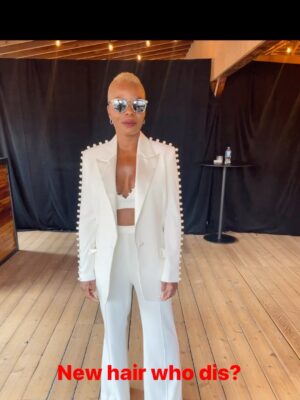 Marsha Stephanie Blake Instagram - Sneak peek of @tiff_net press look. Stay tuned for more. 

Hair @jujuishair 
Earrings @grazielagems 
Pearly suit magic by @nadinemerabi
Styled @zadrianandsarah