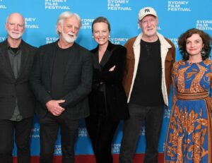 Marta Dusseldorp Instagram - Bay Of Fires had it's World Premiere at the 70th @sydfilmfest last night. What an honour and a privilege to watch 2 episodes with a sold out house - laughing & gasping. 

Coming to the @abctv
Sunday 16th July , 830pm

What a talented bunch of people!
1. Cast photo
2. Creatives #bayoffires photo
3. Minister for the Arts @tony_burke_au

@archipelagoproductionstasmania 
@fremantleaus 
@fremantle 
@screentasmania 
@screenaustralia 
@wearevicscreen 

Wearing @giorgioarmani