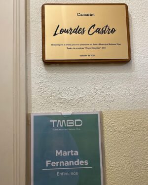 Marta Fernandes Instagram - Quando tinha 12 anos visitei o Shakespear’s Globe Theatre, em Londres, e sonhei com ele noites a fio. Ainda sonho, de vez em quando. Foi o primeiro teatro a “sério” em que entrei. E nesse dia eu soube que queria pisar muitos. Hoje, ao pisar o palco do Teatro Baltazar Dias, um teatro com 135 anos de história e de histórias, senti um arrepio bom. E olhar uma plateia como esta, de frente, é um prazer que não consigo descrever em palavras. No próximo sábado estrear-me-ei em mais um teatro de sonho. Como os com que sonho desde aquele dia no Globe, em Londres. E com uma plateia cheia… esgotada!
Este “Enfim, Nós” tem-me proporcionado experiências inesquecíveis.