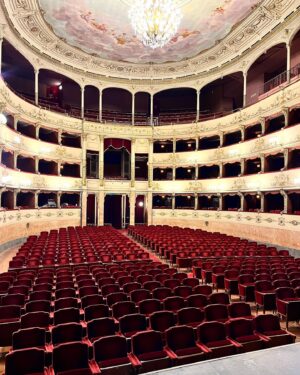 Marta Gastini Instagram - Il palcoscenico, la platea e i sotterranei della Pergola dove si trovano le macchine sceniche (per es quella della pioggia fatta a girandola con dentro i sassolini e quella del fulmine fatta con una lamiera). 
Nei sotterranei si provano ancora degli spettacoli! 🤫
Foto n1 di @manzinifilippo 
#ilfiglio #theson #florianzeller #teatrodellapergola