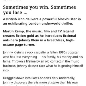 Martin Kemp Instagram - Here it is… I’ve been working on this labour of love 
for so long, it’s out November 9 on @harpercollinsuk 
Welcome to the dark side of fame!!