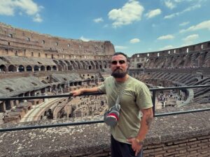 Martin Scurll Instagram - Being the wrestling historian that I am, I had to check out essentially where it all started! 🤼 🇮🇹 

#villain ☔️