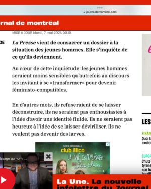 Martine Delvaux Instagram - Dernier écran @ledevoir