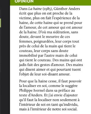 Martine Delvaux Instagram - #feminicides
