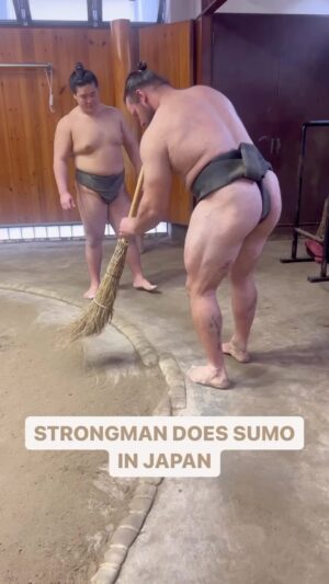 Martins Licis Instagram - Back to my roots… It seems, I can never escape this job 🧹😢  

Sometimes I ask myself, did my prior janitorial duties play a roll in my ascent to Worlds Strongest Man? Will this maybe help me refine sumo techniques? Maybe we’ll never know. But the sweeping, must go on.