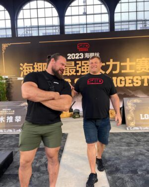 Martins Licis Instagram - What an epic setup here in Shanghai with @savickas_bigz for the FIRST EVER “Chinas Strongest” competition! Absolutely honored to referee alongside this legend. Huge thank you to @trav_hayes and @ambrulo for putting this together. Ever since we first came here to do seminars in 2019, you’ve continued to push the growth of our beloved sport and it brings me great joy.
