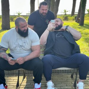 Martins Licis Instagram - Swipe through to watch how we do cardio…
For many years, I’ve wanted to meet @talakhadzelasha_official , the strongest weightlifter to have ever lived. Thank you to my great friend @konstantine_Janashia for introducing us and making it happen. This trip to Georgia, filming Strength Unknown, has been priceless! Georgians are kind and STRONG 💪#ძმა