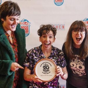 Mary Chieffo Instagram - Such beautiful memories!!!

🖤🙌🏼🌈✨

Repost from @spacetime.films
•
#tbt We can’t believe it’s been over a month since @kellysueloh @msmadig & @marythechief were special guests and award winners at the wonderful @riverbendfilmfest !! 

Our team had such an incredible time screening and talking about #EveryMorningFilm with @davidkendallart, teaching a movement/improv workshop to enthusiastic members of the community, and getting to know our fellow special guests @thebergamot @jillianspeece @nathanielpaulhoff & #DavidAnspaugh 

📸 @fabioacsantos 

#RiverbendFilmFest #RFF #spiritofthefestaward #redcarpet #specialguests #awardwinners #womeninfilm #femalefilmmakers #queerfilmmakers #independentfilmmakers
#representationmatters
#spacetimeproductions