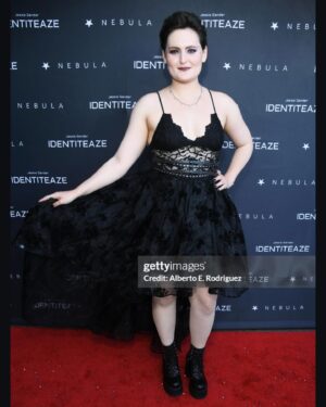 Mary Chieffo Instagram - ✨🖤 black lace and sparkles for last night’s IDENTITEAZE premiere 🖤✨

deeply proud of @drerinmac @spacetime.films for assembling such an incredible & inclusive creative team & producing the HECK out of this awesome, beautifully queer film written & directed by the brilliant @jessiegender 

check it out now on @watch.nebula!! 

#Identiteaze #BeTheGlitch #queerfilmmakers #premiere #spacetimeproductions #nebulaoriginal #jessiegender #beyondthebinary #genderexpansive