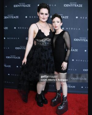 Mary Chieffo Instagram - ✨🖤 black lace and sparkles for last night’s IDENTITEAZE premiere 🖤✨

deeply proud of @drerinmac @spacetime.films for assembling such an incredible & inclusive creative team & producing the HECK out of this awesome, beautifully queer film written & directed by the brilliant @jessiegender 

check it out now on @watch.nebula!! 

#Identiteaze #BeTheGlitch #queerfilmmakers #premiere #spacetimeproductions #nebulaoriginal #jessiegender #beyondthebinary #genderexpansive