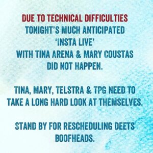 Mary Coustas Instagram - You didn’t get to see them. But youse’ll be seeing me tonight...in your dreams 🔥 Love youse and happy safe Easter to youse. Effie x 😂 @tinaarena