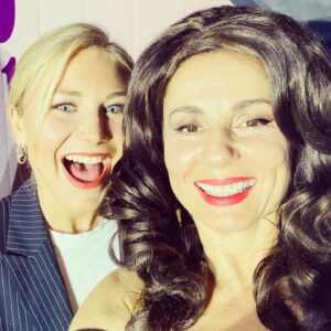 Mary Coustas Instagram - International Women’s Day (delayed due to COVID) Event. With Australian of the Year legend Grace Tame my newest talent crush. #legendarywoman 💪🏻🙏🏻🔝💜#takesonetoknowone #choosetochallenge @tamepunk @iwdillawarra
