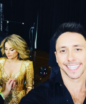 Mary Coustas Instagram - Black Caviar Human & Dancer. 🖤 Love working This Relentless Obsessed Dancing King. 🕺🏻👑 We’ve all struck gold with our Pro Partners this Year. 💛 What a ride. What a great group of dancing legends we’re all becoming. 💪🏻 ⭐️Aric thank you for the laughs, the encouragement, the endless notes as well as the the bruised and blistered feet 😩😂 @aricyegudkin @dancingau