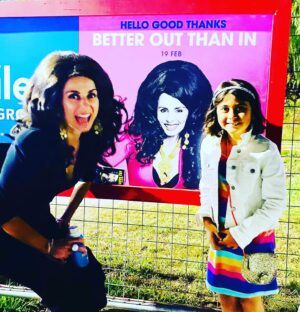 Mary Coustas Instagram - OMG it’s me and my biggest little fan 🌸⭐️🌺 #adelaidefringefestival #thebest #weloveyouadelaide #betteroutthanin