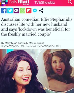 Mary Coustas Instagram - I was in Physical Lockdown till the night of my honeymoon. Thanks to Covid and my Hot Husband Dr Shane Bradley Cooper I’m proud to say my Sexual Frequent Flyer points have gone from Bronze to Platinum in just 9 months 👊🏻🥳 #goodthanks #betterouthanin #publicity #mynewstageshow #tourstartsmidmarch #dontmissout