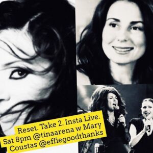 Mary Coustas Instagram - 💛 Tomorrow night 8PM on Insta Live. These 2 woggy lookalikes shooting the breeze (whatever that means). The Legendary @tinaarena and that other chick Mary something. 💛Just quietly I was shooting the breeze last night after I ate my mother’s lentil soup. #inthewordsoflionelritchie #allnightlong #hellobadthanks 🤣😫🥴 @tinaarena #quarantinaarena