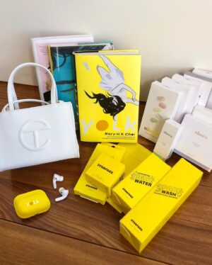 Mary H.K. Choi Instagram - T-2 days until launch! 😱 *breathes heavily*

Have you entered the Yolk sweepstakes yet? You could win:
🥚 An Yolk themed AirPod Pro
🥚 A mini Telfar bag
🥚 A complete Ohora nail set
🥚 Starface Set
🥚 Signed copies of Emergency Contact   Permanent Record

HOW TO ENTER:
Enter to win one of the above 5 prizes by sending your Yolk pre-order confirmation (screen-grab) to bodegabusiness666@gmail.com WITH your address and contact phone for mailing purposes AND your preferred prize. Only one winner will be chosen for each prize. Open to the US only.
Winners will be picked at random and announced on 3/5 12PM EST. 

🥚🍳🥚🍳🥚🍳🥚🍳🥚