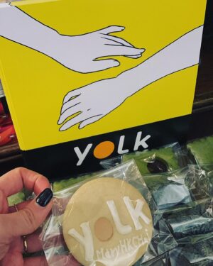 Mary H.K. Choi Instagram - I had such a magical, wonderful evening last night for the paperback launch of Yolk. Thank you to everyone who came and everyone who came but couldn’t get in!!! 🥺💗🙏 It made me so happy to see you all after a whole year of not being able to tour this book. I wish I took more pictures because uuuuuugh everyone looked so incredible and the eye liner and brows and nails and fits were fire!!! Someone (lol Phil) said my readers skew “Asian Diane Keaton” aesthetically speaking and OMG so true and so 😭😭😭😍😍😍 because that is so inspiring. Thank you to @cookiecutternyc for the tender treats, to @yuandmebooks for being iconic and @ohcnoh and @moralisasmile from @simonteen for the love and support. And thank you two kinds of therapy, medication and two 12-step programs for helping me experience the night without anxiety and just feel pure joy. ❤️❤️❤️❤️