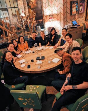 Mary H.K. Choi Instagram - A wonderful night celebrating an incredible show. Laughed so hard, cried my face off, binged the ever living fuck out out of this absolute coup of a series. Congratulations @beherelater @steveyeun @a24 @saraobery @aliwong @rekstizzy @justinmin #peninsulamentality #descendedfrommongols 🇰🇷🥩🫶 (also met Steven from Summer! IRL!)