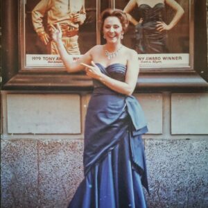 Mary Stuart Masterson Instagram - My mother in 1979. These are about her Tony winning role as "Mona Stangley" in The Best Little Whorehouse in Texas. At Sardis, outside the theater in her iconic blue satin ballgown and a Polaroid of her recording the cast album. #carlinglynn #tonywinner #broadway #thebestlittlewhorehouseintexas