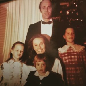 Mary Stuart Masterson Instagram - Christmas Party Photo ca. 1972.  I look like I lost a fight. 🤣 #familyphotos #happyholidays