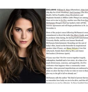 Masey McLain Instagram - Really really thankful to be a part of telling this empowering true story alongside an amazing cast and team. It’s one of those that wont just leave you inspired, but will move you to the core. Honored to get to step into Beth O’Leary’s shoes ❤️