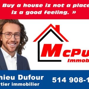 Mathieu Dufour Instagram - Allô la gang ! 👋🏼

L’annonce que je m’apprête à vous faire n’est pas piquée des vers 

J’arète de vous faire l’anguille

J’en avais mare de garder ça pour moi:  Je suis désormais courtier immobilier. Ce n’est pas un leurre, c’est bien vrai je suis certifié agent d’immeuble.

Je vends des maisons

Quand vous avez constaté que je prenais un mois de vacances, vous avez compris qu’il y avait anguille sous roche …. Je suis allé faire un cours en mode turbot.

Le métier d’humoriste n’est pas très sécuritaire financièrement, me suis dit : CÉTACÉ!

Je me suis dit : Mathieu : crois en thon rêve 
si je ne le fais pas, morue miner ça trop longtemps.

Je me lance sans filet.

C’est un domaine qui m’a toujours branchie 
Vous me demanderez certainement : depuis quand j’ai cette envie ….. ohhhh c’est en 2019 que ça a commencé.  Y’est p’têtard pour me lancer, mais je m’en fou ! 

On me surnomme déjà le requin de l’immobilier.

Aqua bon garder tout mon talent pour moi !? 

Peu importe ce que le monde peut penser, je m’en fish  red !

Carpe diem, je plonge, je me mouille et depuis, je me sens comme un poisson dans l’eau, même si je nage dans l’inconnu.

Je me suis frayé un chemin dans le monde de l’immobilier grâce à mon mentor monsieur S. Turgeon.

J’au-raie adoré vous parler plus longtemps de ma nouvelle passion, mais je dois y aller, je vais être tartare pour une visite.  Je me dépêche
Un joli camp sur le bord d’un lac, j’étais sur la rive hier et c’est magnifique. 

Mer - Scie beaucoup