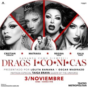 Matraka Traka Instagram - Pueden con taanta icónica?✨
DRAGS I*CO*NI*CAS TOUR 💄💋
No te lo pierdas y prepara tu look que va a estar de locura!!!
•Teatro Metropolitan Cdmx 3 Nov 
•Teatro Galerías Guadalajara 4 Nov 
*Mañana inicia venta x Ticketmaster 
#dragsiconicas @sgproduccionesmx