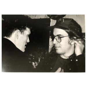 Matt Dillon Instagram - Sonic Boom💥 An old shot with @jmascis backstage at a @dinosaurjr gig discussing the necessity of ear plugs. Photo: @philippvirus