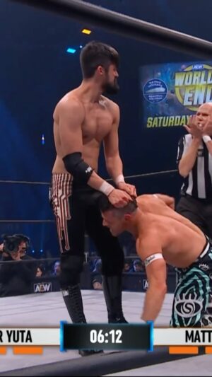 Matt Korklan Instagram - The @ringofhonor Pure Championship Title is on the line with ROH Pure Champ @wheeleryuta defending the title against @mattsydal! Watch #AEWRampage #NewYearsSmash on TNT!