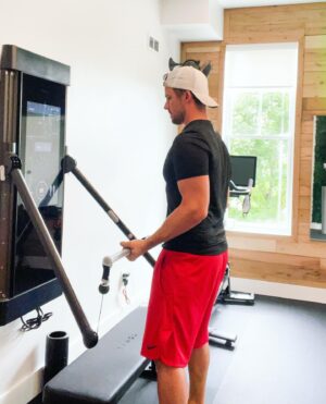 Matt Lanter Instagram - I got 99 problems but I’m in my new home gym and ignoring all of them. Y’all I’m ~literally~ PUMPED to be a #TonalPartner…I freakin ❤️ this machine. #beyourstrongest @tonal #homegym