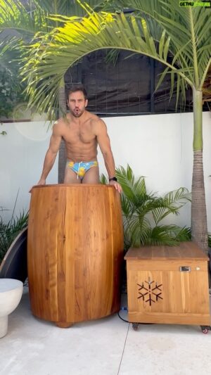 Matt Wilson Instagram - Getting that Dopamine hit on holiday 🧊 🧠 🔥 
Thanks to the legends at @icebaths_bali who deliver, setup & service a cold plunge to your villa. 
No booze, no hangovers,  no Bali belly. Just good food, loads of family time and sleep!