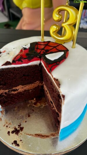 Matt Wilson Instagram - My first attempt at making a cake. It took 3 days. I was stressed. It came close to failing. I will never scoff at a $90 cake again. But nothing can beat the look on his face when he saw it! This is an annual event in our household from now on.