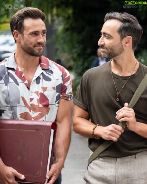 Matt Wilson Instagram - More unmissable drama on @neighbours! 
Loving working with @matthewbacker. A little awkward knowing the @takayah is at home throwing things at tele. I just say the words man, please don’t be angry. 
I hope you’re all loving it too! 🖤