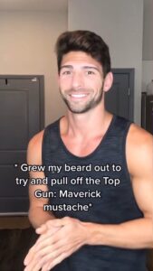 Matthew Andrews Instagram - What do we think?! 😎

#topgunmaverick #topgun #milesteller #mustache #thisweekoninstagram #instagram #reels #yourstomake #creator #actor