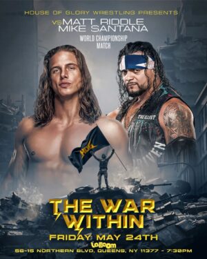 Matthew Frederick Riddle Instagram - ❌ Put your plans for the holiday weekend on hold because @hogwrestling is delivering 2⃣ full days of thrilling action to wrestling fans.

Friday: #TheWarWithIn in NYC🍎
Saturday: #GloryofWar in Boston☘️

LIVE   EXCLUSIVE with #TrillerTV 
