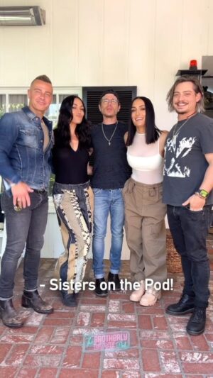 Matthew Lawrence Instagram - Sisters on the pod! Tomorrow on an all new episode of the @officialbrotherlylovepod it’s our pleasure to welcome @brie and @nikkigarcia 🫶🙌🎙️