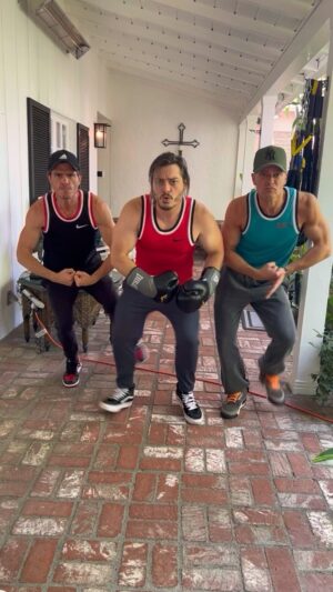 Matthew Lawrence Instagram - Andy! aka “Ashley” look at us 👀 💪🏼 #dancing #trends #bros