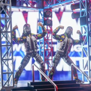 Matthew Massie Instagram - Sporting their most vibrant gear yet! Preorder The Young Bucks now at Walmart, with Matthew and Nicholas Jackson each wearing different kinds of suits. 😎

Preorder yours now at Walmart via our link in bio!

📸 @figurekingdom

@AEW @mattjackson13 @nickjacksonyb @Jazwares #AEWByJazwares #Jazwares