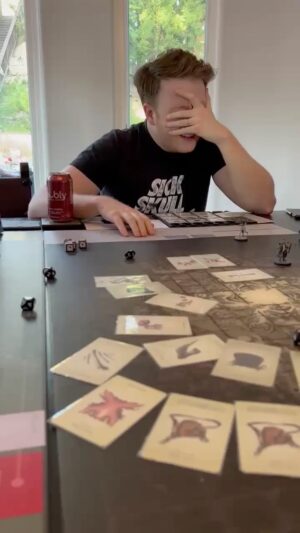 Matthew Mercer Instagram - When a mysterious warrior enters your settlement to passively take a few resources, @brennanleemulligan will stand up and fight. When you have the option to endure the warrior’s trial, @brennanleemulligan will choose to battle head on. When your entire crew is slaughtered, @brennanleemulligan will regret.

(For context: in our Kingdom Death campaign we had The Hand first wander through to silently reap from our settlement. We rose to defend our honor and supplies, and followed the battlecry to strike him down on the field. It didn’t go well. At all.)

As 
@spenserstarke, @quiddie & @marisha_ray gleefully cackle at the bloodbath that ensued, watching our finest survivors be torn limb from limb, we witnessed the rare thing… a shaken Brennan.