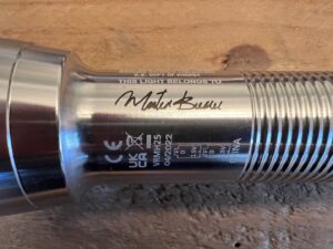 Matthew Modine Instagram - Head on over to Twitter/X and repost my pinned tweet/post by Monday, November 27, for a chance to win this signed #StrangerThings Demogorgon Hunting Flashlight from @energizer. On the handle it reads, "This light belongs to Martin Brenner" with his signature. Good luck! #ModineMonday

Available to purchase on @netflix.shop