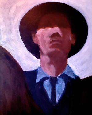 Matthew Modine Instagram - Detail from one of my paintings circa 1980. The Amish Farmer. Oil on canvas. Someone broke into my storage and stole a whole bunch of stuff. This painting was one of the things (everything is just a thing!). He painted HIS name on the front and used it to get into #parsonsschoolofdesign - he was accepted. So in a weird way, I got accepted to a big shot art school! Haha. 😎😂