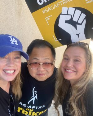 Matthew Moy Instagram - Out supporting the strike with the 2 Broke fam!! @carolinefife @dawndrake777 We also passed out free cookies! @sidehustlecookiecompany