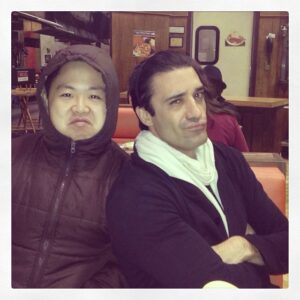Matthew Moy Instagram - @gillesmarini is clearly French and I look like a mole person.