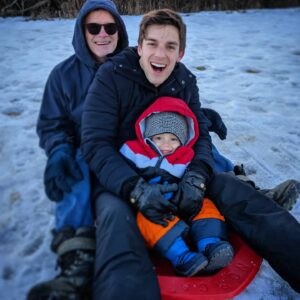 Matthew Patrick Instagram - Passing on a family tradition.

This is was officially Ollie's first "Big Kid" sledding experience with me and his grandpa. He LOVED it. So much so that after one run, he wanted to do it by himself. 

Also...that red sled is from when I was a kid. So REALLY passing on the tradition.

#snow #sledding #family #dadlife #dad