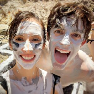 Matthew Patrick Instagram - MatPat? More like MudPat!

Steph and I took a dip in some volcanic ash while on vacation. A very cool experience with some very hot water!

#cruise #vacationmode #spa @royalcaribbean 
Taken with @googlepixel