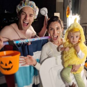 Matthew Patrick Instagram - Keeping it clean for Ollie's first Halloween Trick or Treat!

We wanted to go as his favorite time of day -- BATHTIME! And you have NO idea how many "cold shower" jokes I heard while walking the street.

#halloweencostume #halloween #familyphotography #newdad